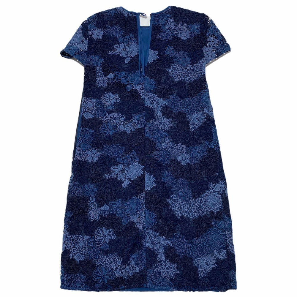 LONDON 'Lian' Print Lace Shift Dress - Picture 4 of 14